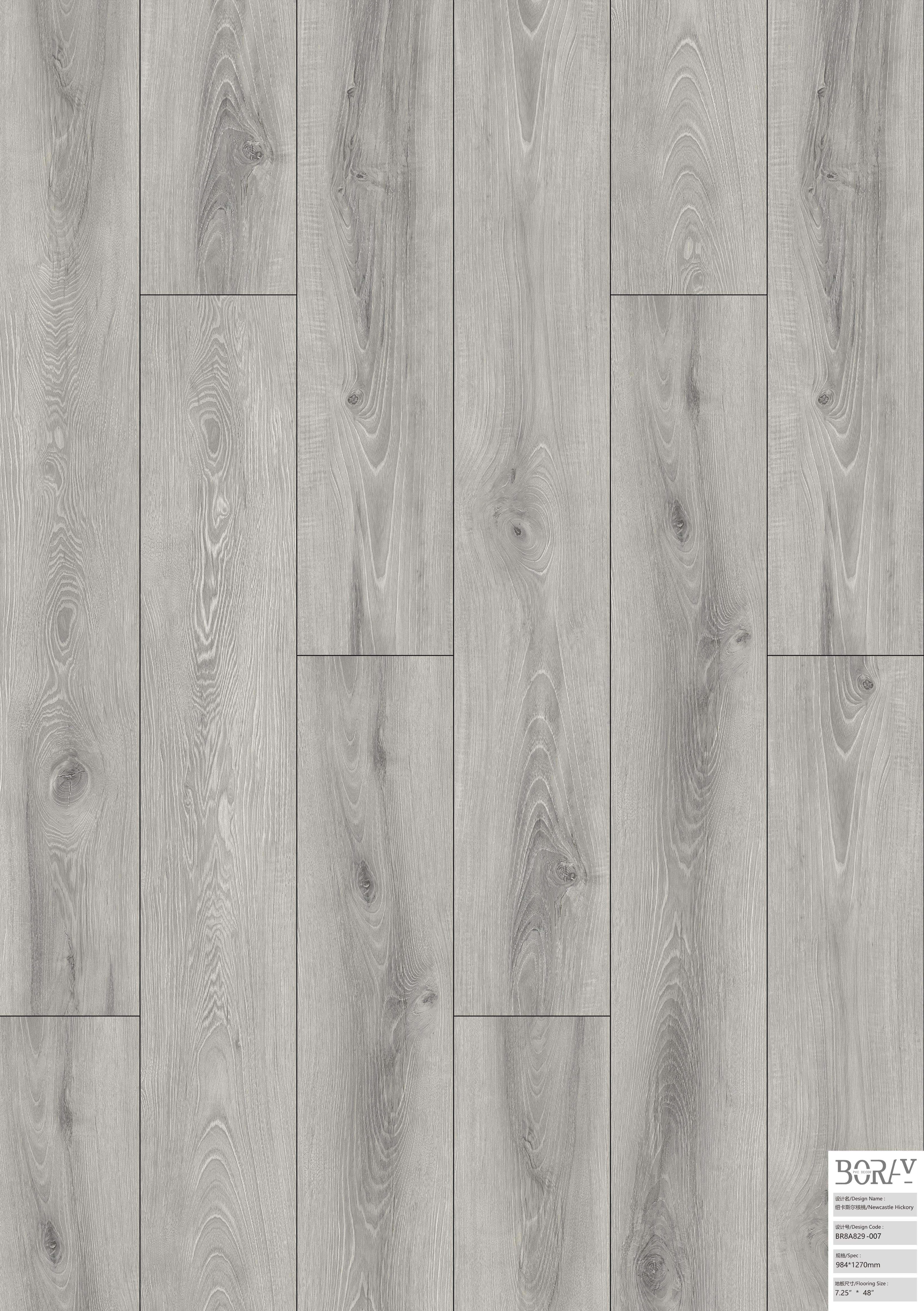 BORUI 8A829 Newcastle Hickory PVC DECOR FILM FOR SPC/LVT/WPC FLOORING