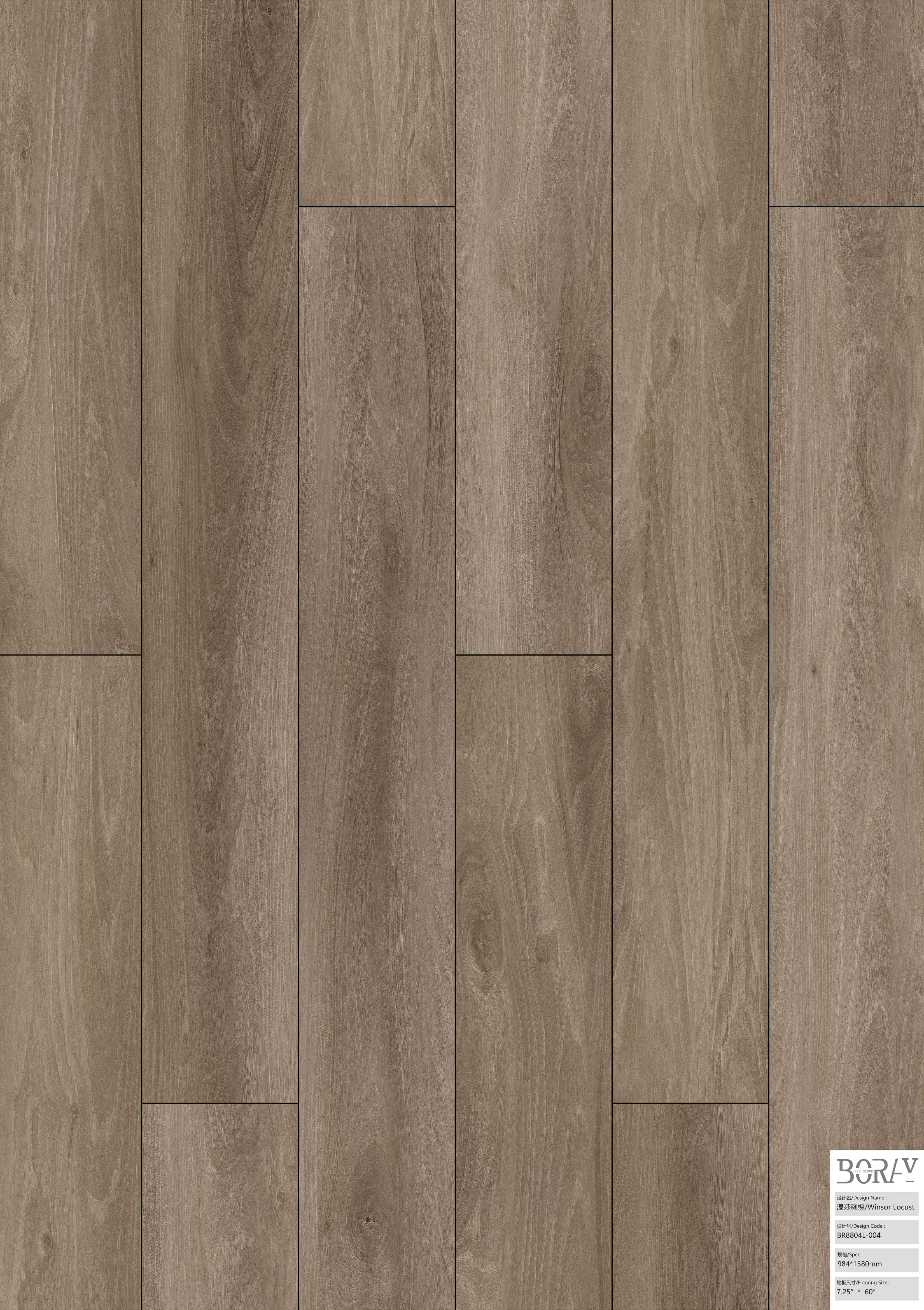 BORUI 8804L Winsor Locust PVC DECOR FILM FOR SPC/LVT/WPC FLOORING