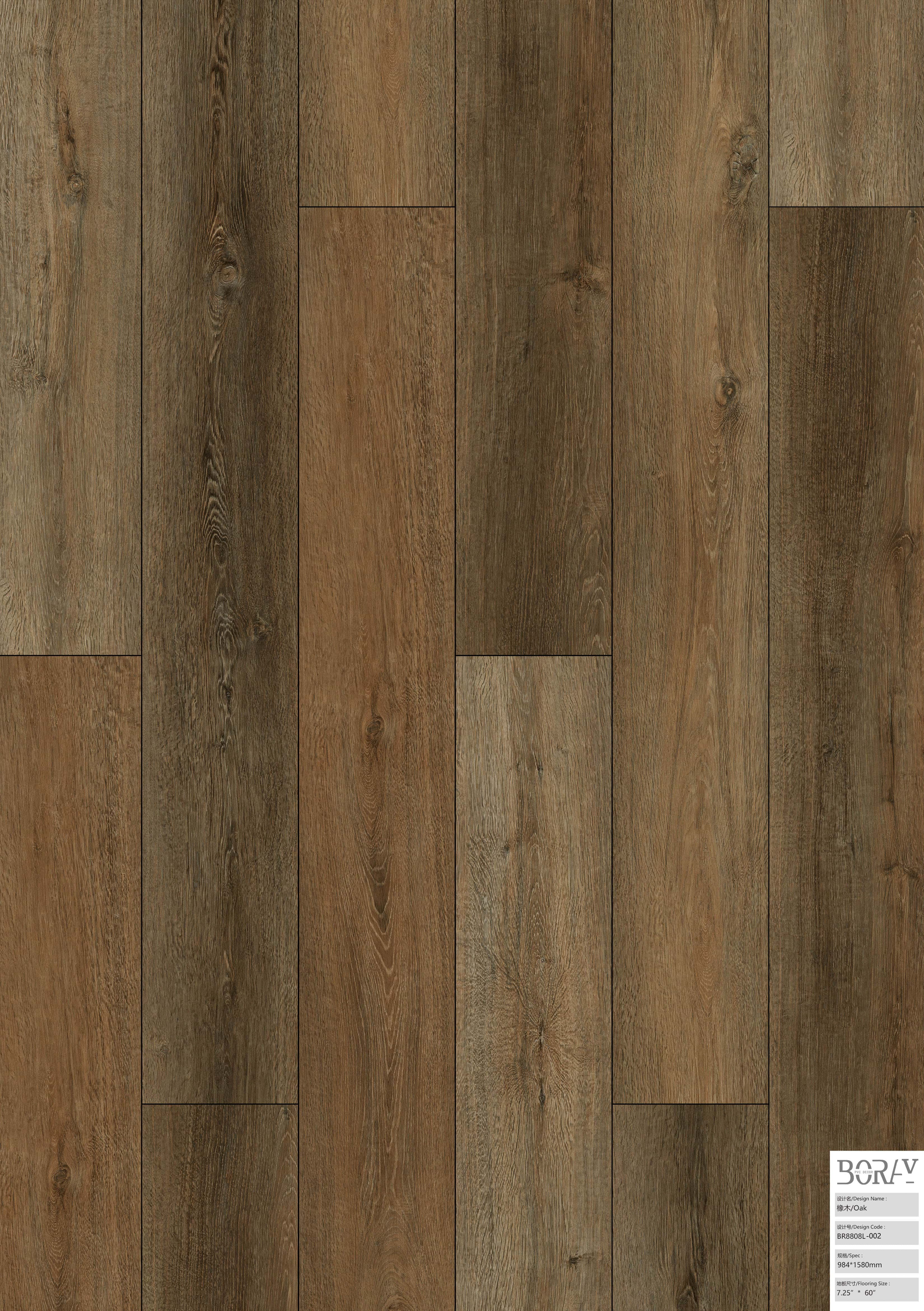 BORUI 8808L Oak PVC DECOR FILM FOR SPC/LVT/WPC FLOORING