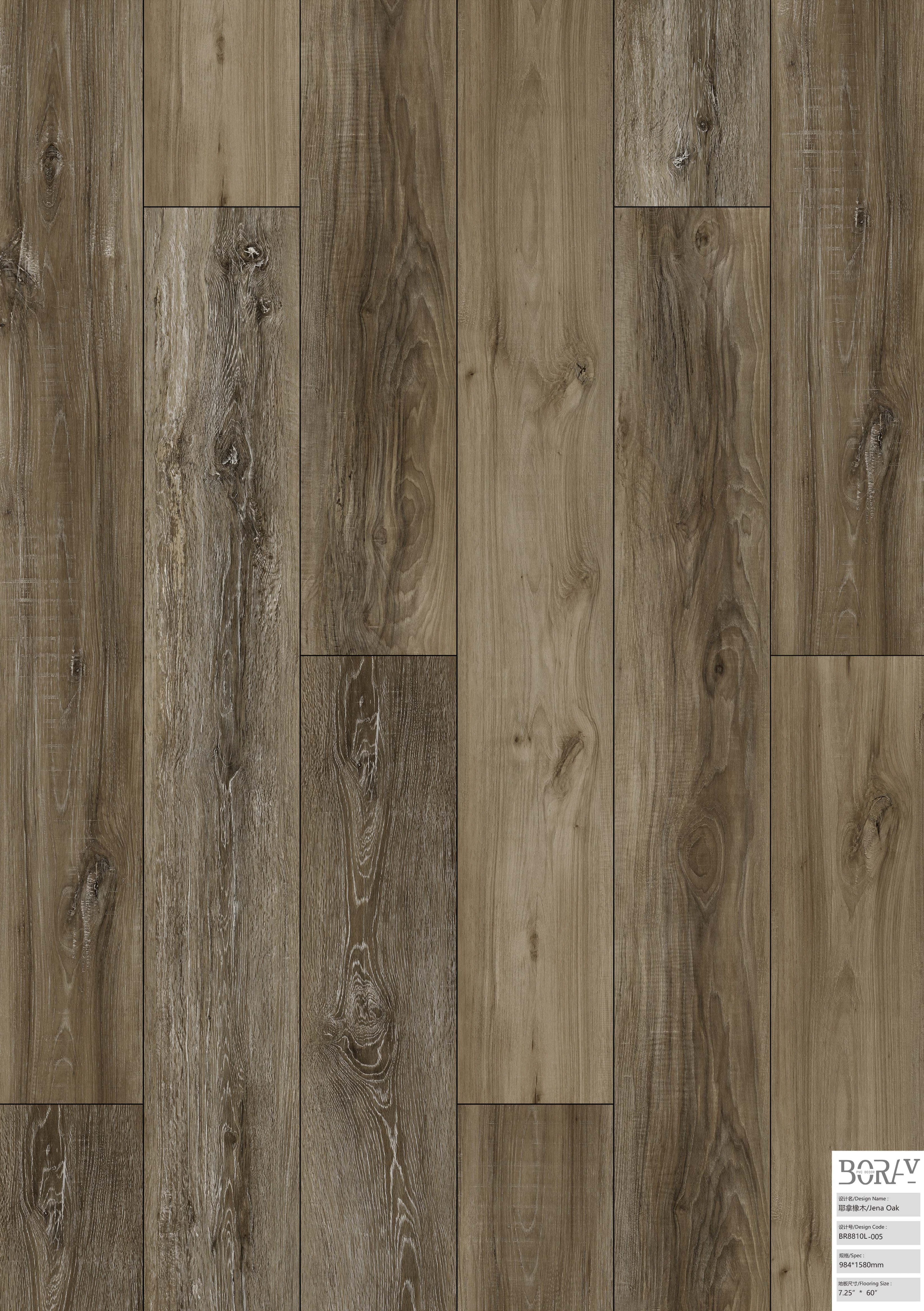 BORUI 8810L Jena Oak PVC DECOR FILM FOR SPC/LVT/WPC FLOORING