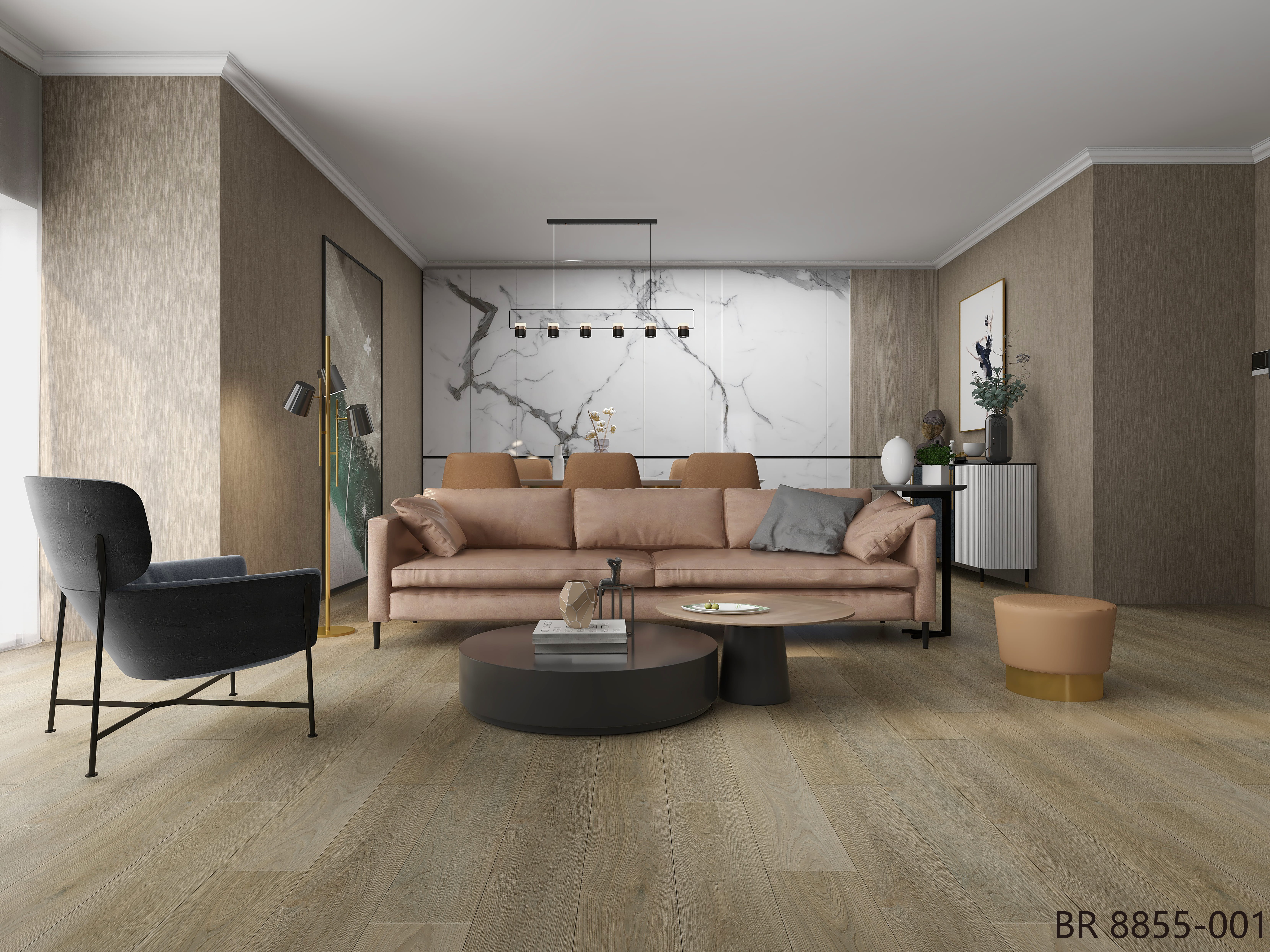 BORUI 8855L Oak PVC DECOR FILM FOR SPC/LVT/WPC FLOORING